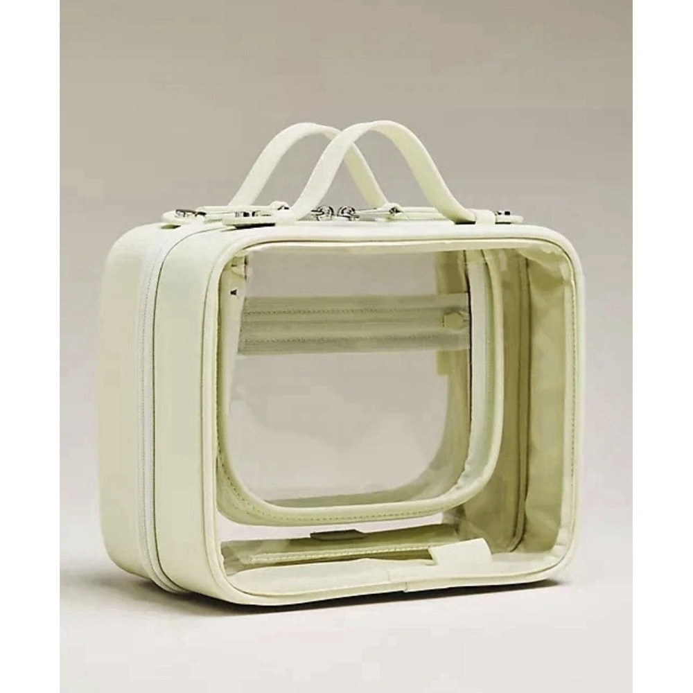 CALPAK Anthropologie Celedon Medium Clear Cosmetics Travel Case 108069741 NEW